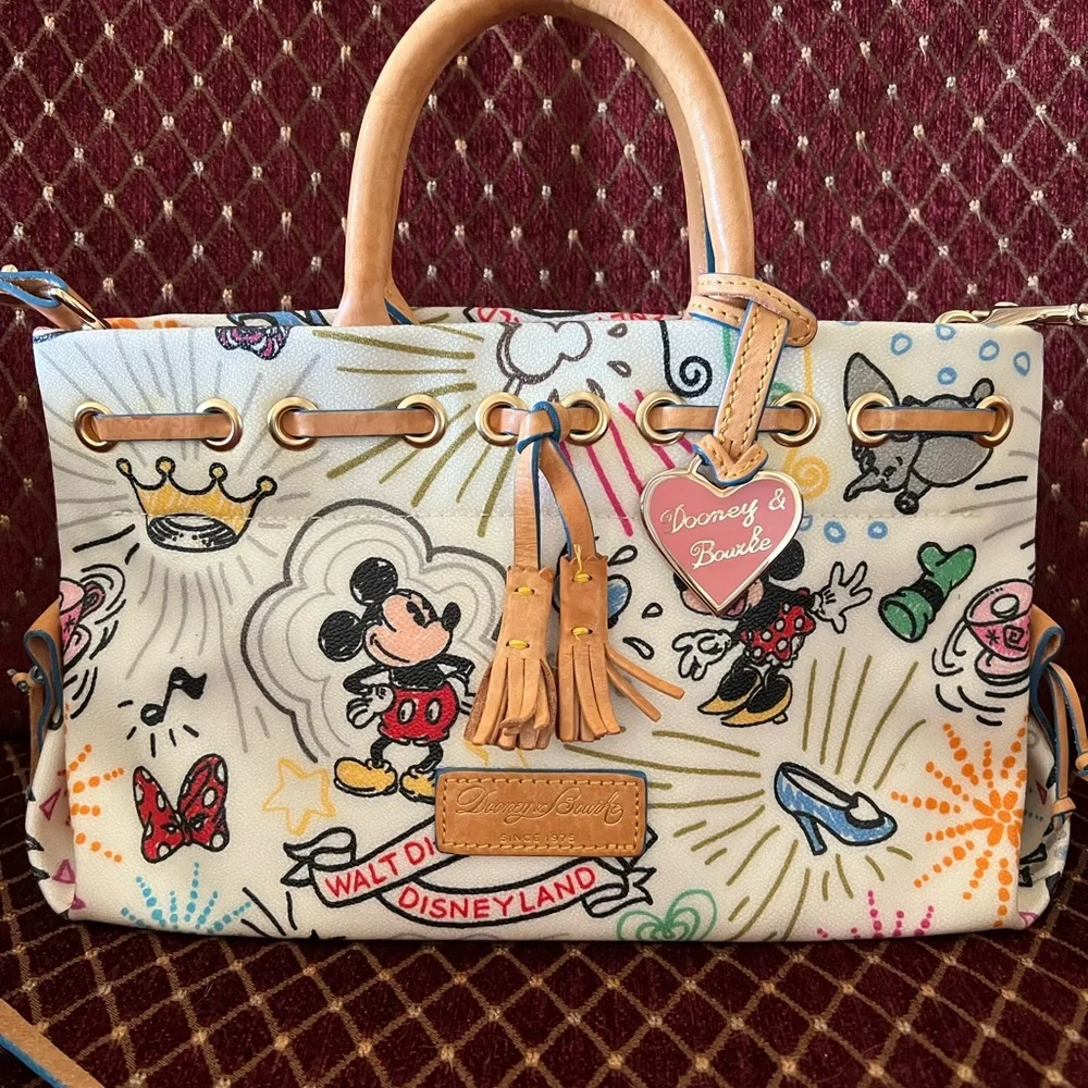 Dooney & Bourke Disney Satchel - Multicolor and Tan - Picture 2 of 7